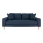 Lido 2,5 Personers Sofa - 2,5 Personers Sofa, Mørkeblå Med To Puder Og Natur Træben, Hn1003 - Erstates Af 1301802 ⎮ 5713917010035 ⎮ 1301432 