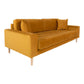 Lido 3 Personers Sofa - 3 Personers Sofa, Sennepsgul Velour Med To Puder Og Natur Træben Hn1004 ⎮ 5713917010110 ⎮ 1301444 