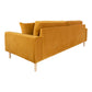Lido 3 Personers Sofa - 3 Personers Sofa, Sennepsgul Velour Med To Puder Og Natur Træben Hn1004 ⎮ 5713917010110 ⎮ 1301444 