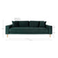 Lido 3 Personers Sofa - 3 Personers Sofa, Mørkegrøn Velour Med To Puder Og Natur Træben, Hn1006 ⎮ 5713917010127 ⎮ 1301445 