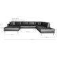 Lido U-Sofa Åben Ende - U-Sofa Åben Ende,  Venstrevendt I Mørkegrå Velour Med Fire Puder Og Natur Træben Hn1013 ⎮ 5713917023486 ⎮ 1301478 