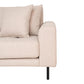 Lido Lounge Sofa - Lounge Sofa, Venstrevendt I Beige Med Fire Puder Og Sorte Stål Ben, Hn1025 ⎮ 5713917018819 ⎮ 1301495 