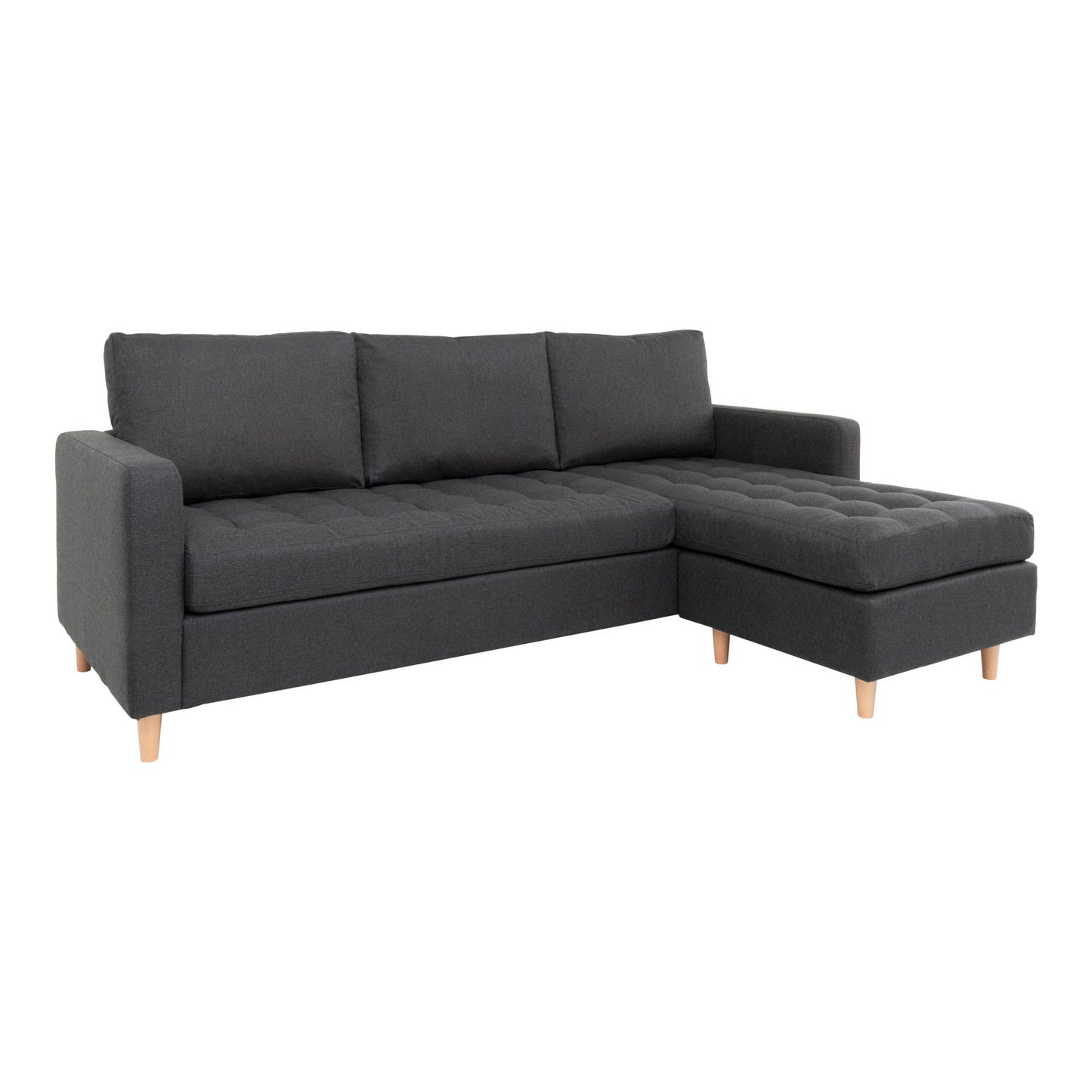 Firenze Sofa - Sofa, Mørkegrå Med Natur Træben, Hn1002 ⎮ 5713917008261 ⎮ 1301501 