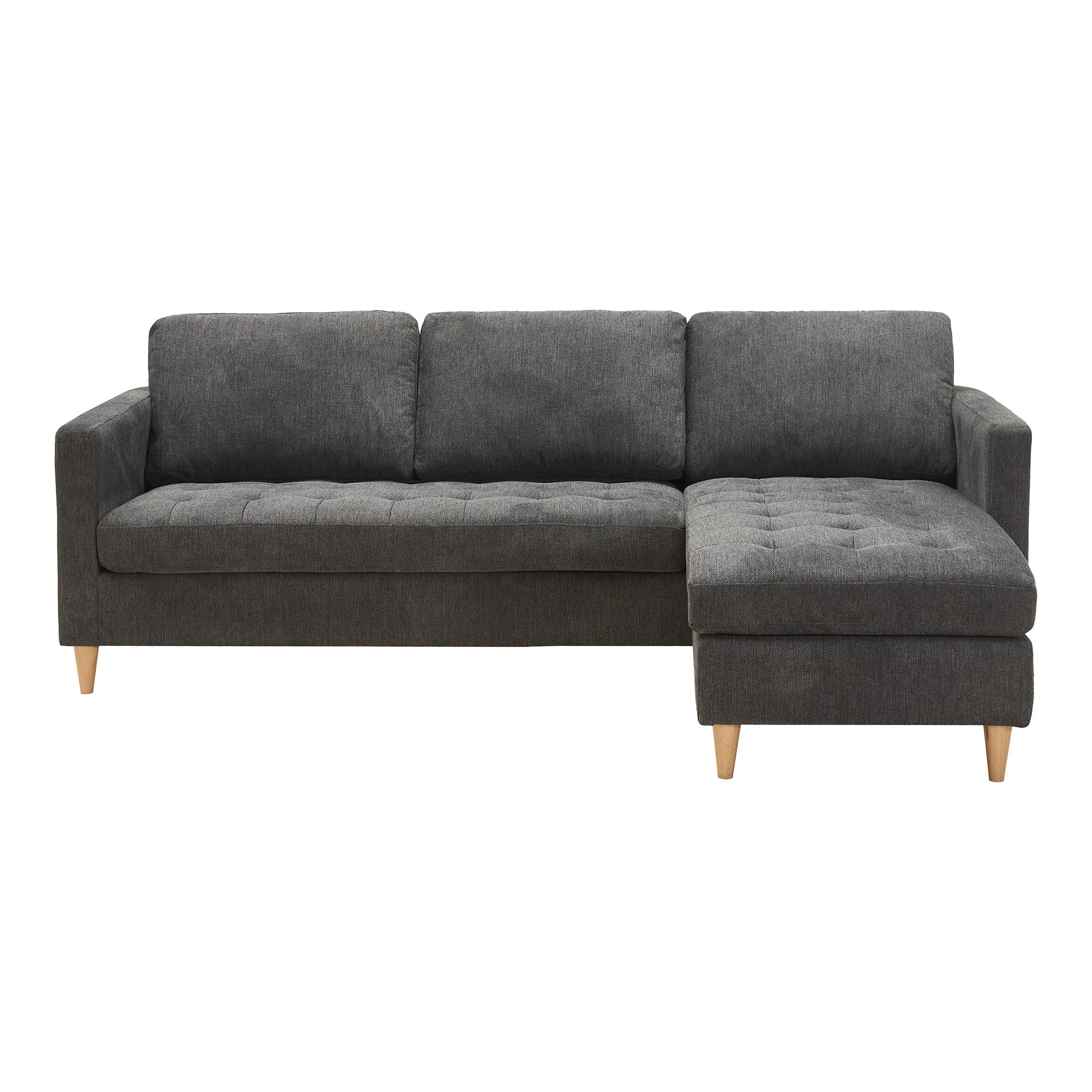 Firenze Sofa - Sofa, Mørkegrå Med Natur Træben, Hn1045 ⎮ 5713917026517 ⎮ 1301507 