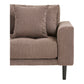 Lido Lounge Sofa - Lounge Sofa, Venstrevendt I Brun Fløjl Med Fire Puder Og Sorte Træben Hn1423 ⎮ 5713917041824 ⎮ 1301616 