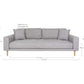 Lido 3 Personers Sofa - 3 Personers Sofa,  Lysegrå Med To Puder Og Natur Træben, Hn1040 ⎮ 5713917025800 ⎮ 1301750 