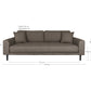 Lido 3 Personers Sofa - 3 Personers Sofa, Brun Med To Puder Og Sorte Træben Hn1055 ⎮ 5713917029778 ⎮ 1301754 