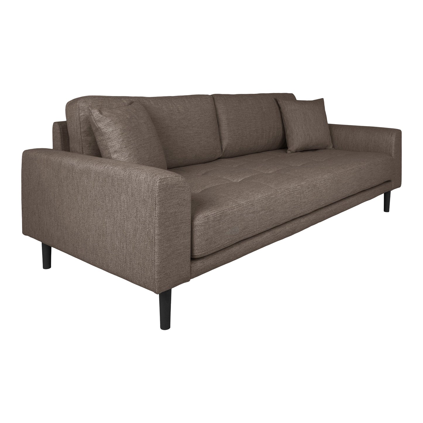 Lido 3 Personers Sofa - 3 Personers Sofa, Brun Med To Puder Og Sorte Træben Hn1055 ⎮ 5713917029778 ⎮ 1301754 