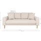 Lido 2,5 Personers Sofa - 2,5 Personers Sofa, Sand Med To Puder Og Natur Træben, Hn1050 ⎮ 5713917025787 ⎮ 1301803 