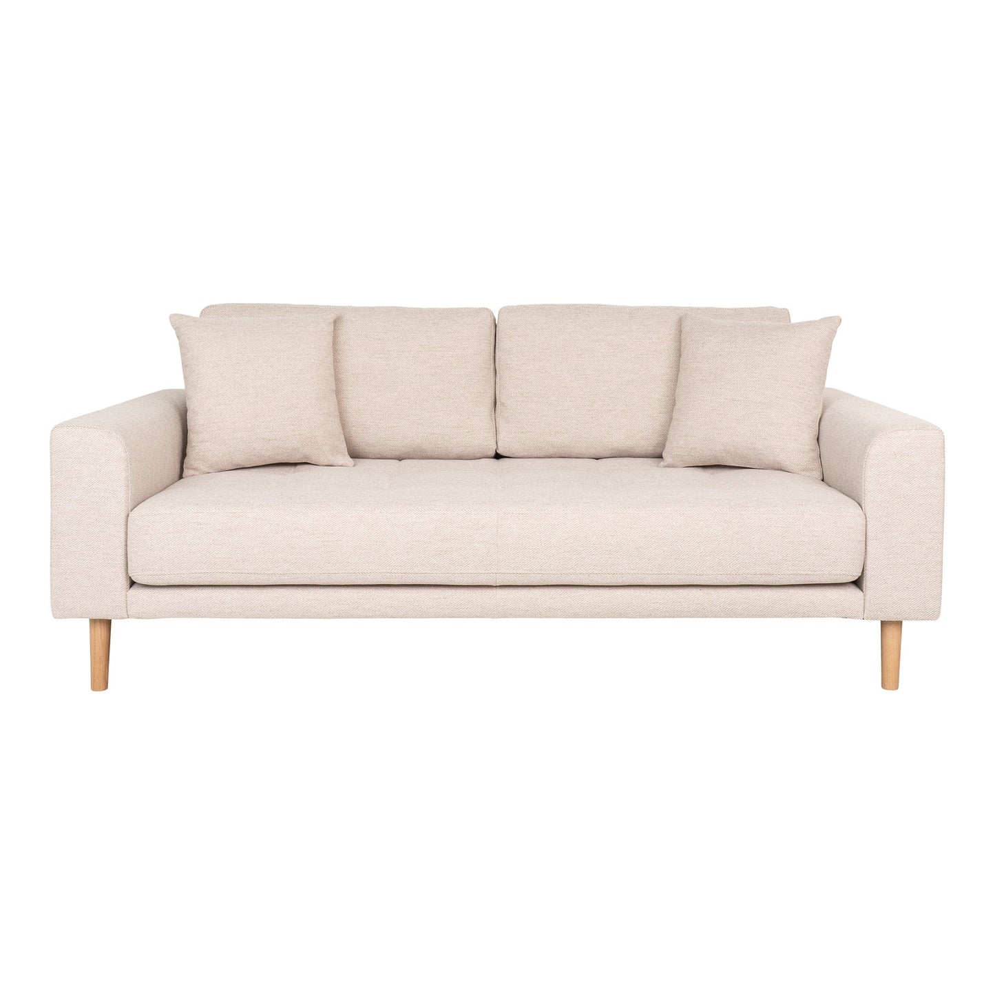 Lido 2,5 Personers Sofa - 2,5 Personers Sofa, Sand Med To Puder Og Natur Træben, Hn1050 ⎮ 5713917025787 ⎮ 1301803 