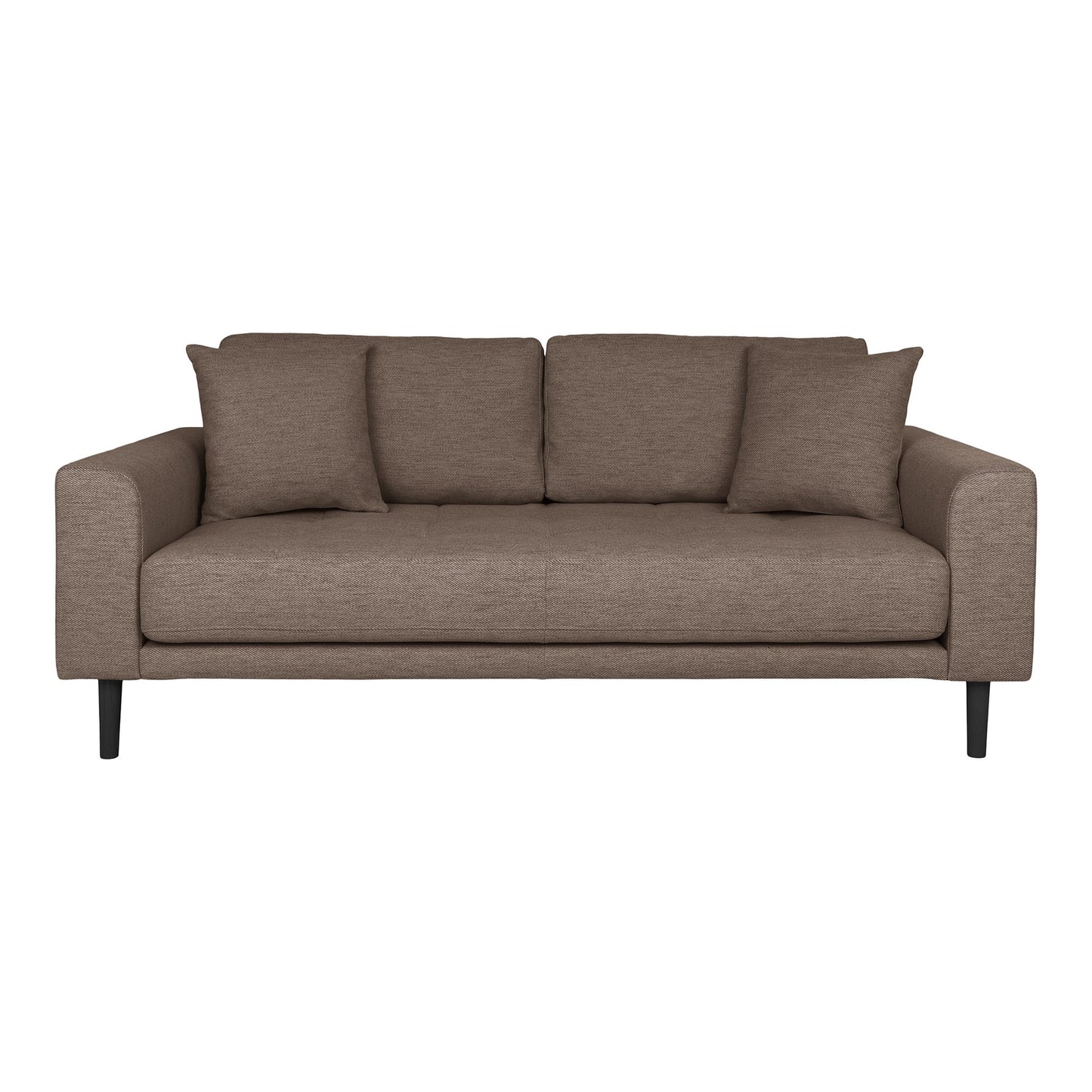 Lido 2,5 Personers Sofa - 2,5 Personers Sofa, Brun Med To Puder Og Sorte Træben Hn1055 ⎮ 5713917029785 ⎮ 1301804 