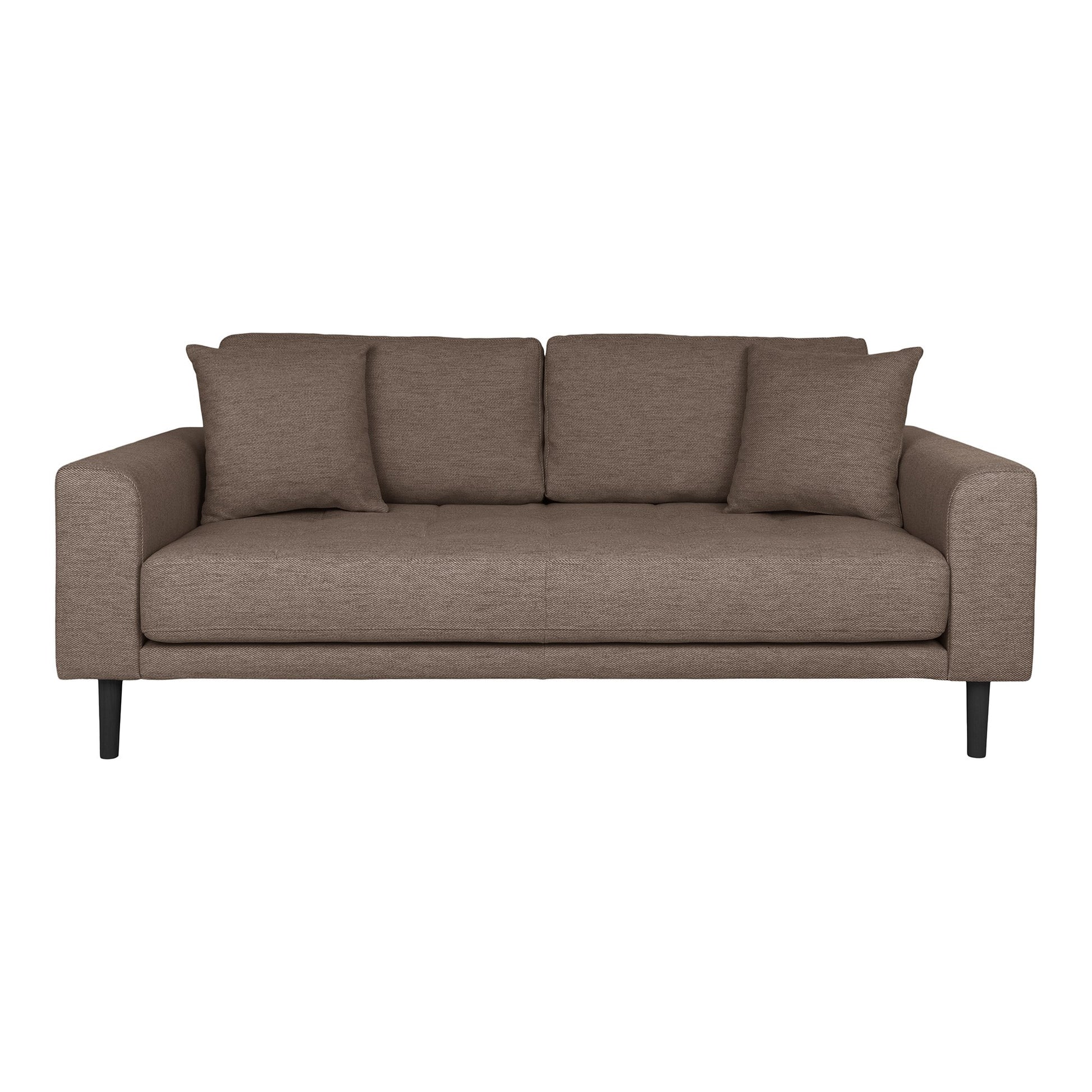 Lido 2,5 Personers Sofa - 2,5 Personers Sofa, Brun Med To Puder Og Sorte Træben Hn1055 ⎮ 5713917029785 ⎮ 1301804 