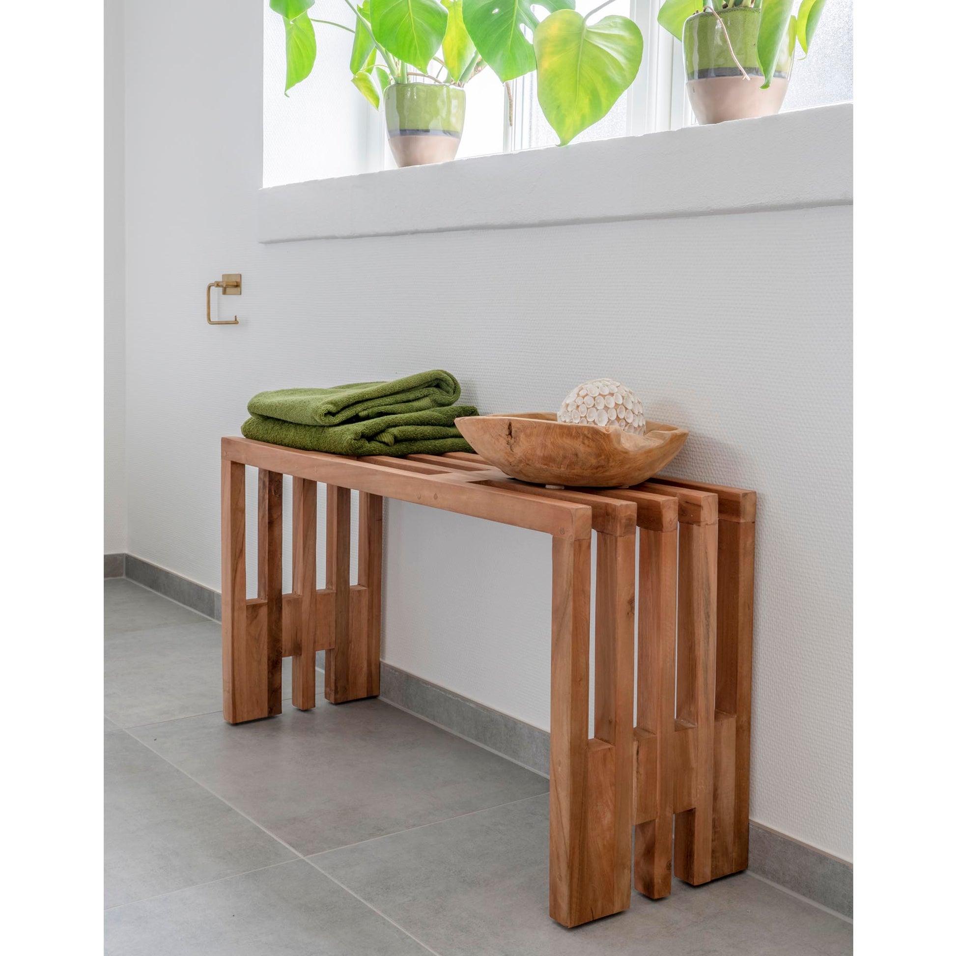 Benidorm Bænk - Bænk, Teak, Natur, 90X30X49 Cm ⎮ 5713917005406 ⎮ 1401101 