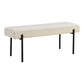 Swindon Bænk - Bænk, Bouclé, Hvid, Sorte Ben, 100X36X42,5 Cm, Hn1232 ⎮ 5713917025329 ⎮ 1401302 