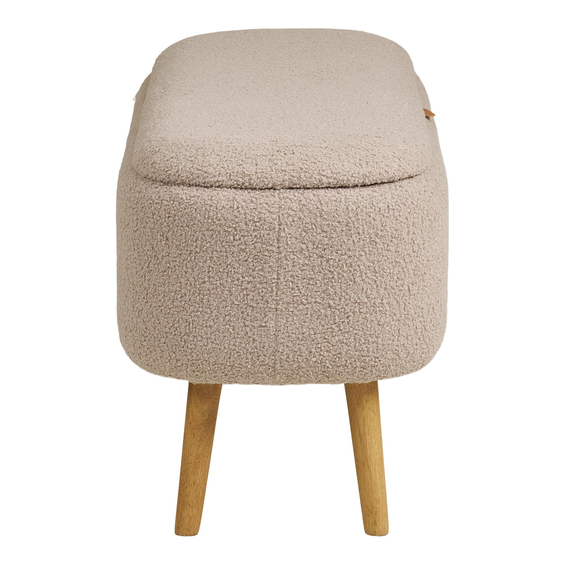 Harlow Bænk - Bænk Med Opbevaring, Bouclé, Beige 95X37X45 Cm, Hn1063 ⎮ 5713917036998 ⎮ 1401310 