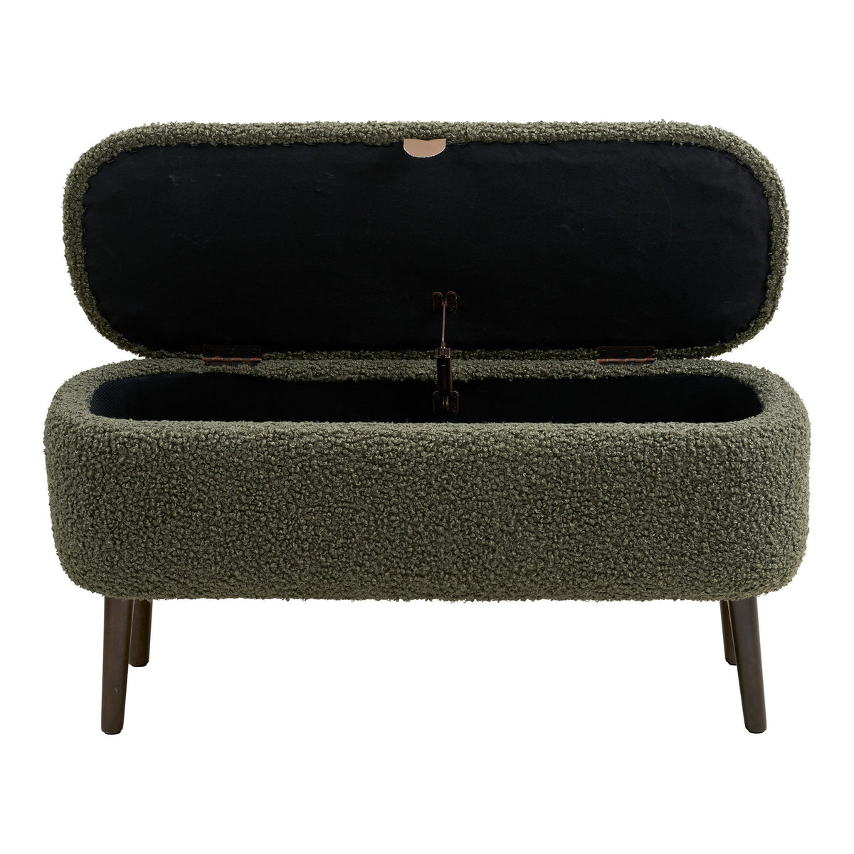 Harlow Bænk - Bænk Med Opbevaring, Teddy, Grøn 95X37X45 Cm, Hn1301 ⎮ 5713917046393 ⎮ 1401311 
