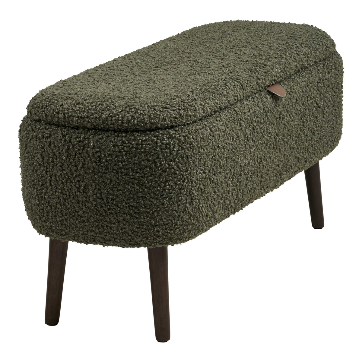 Harlow Bænk - Bænk Med Opbevaring, Teddy, Grøn 95X37X45 Cm, Hn1301 ⎮ 5713917046393 ⎮ 1401311 