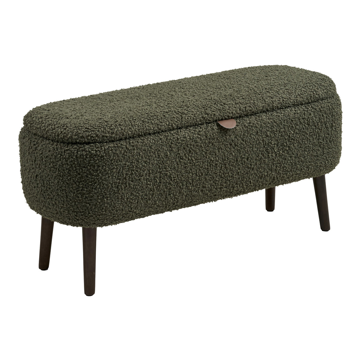 Harlow Bænk - Bænk Med Opbevaring, Teddy, Grøn 95X37X45 Cm, Hn1301 ⎮ 5713917046393 ⎮ 1401311 