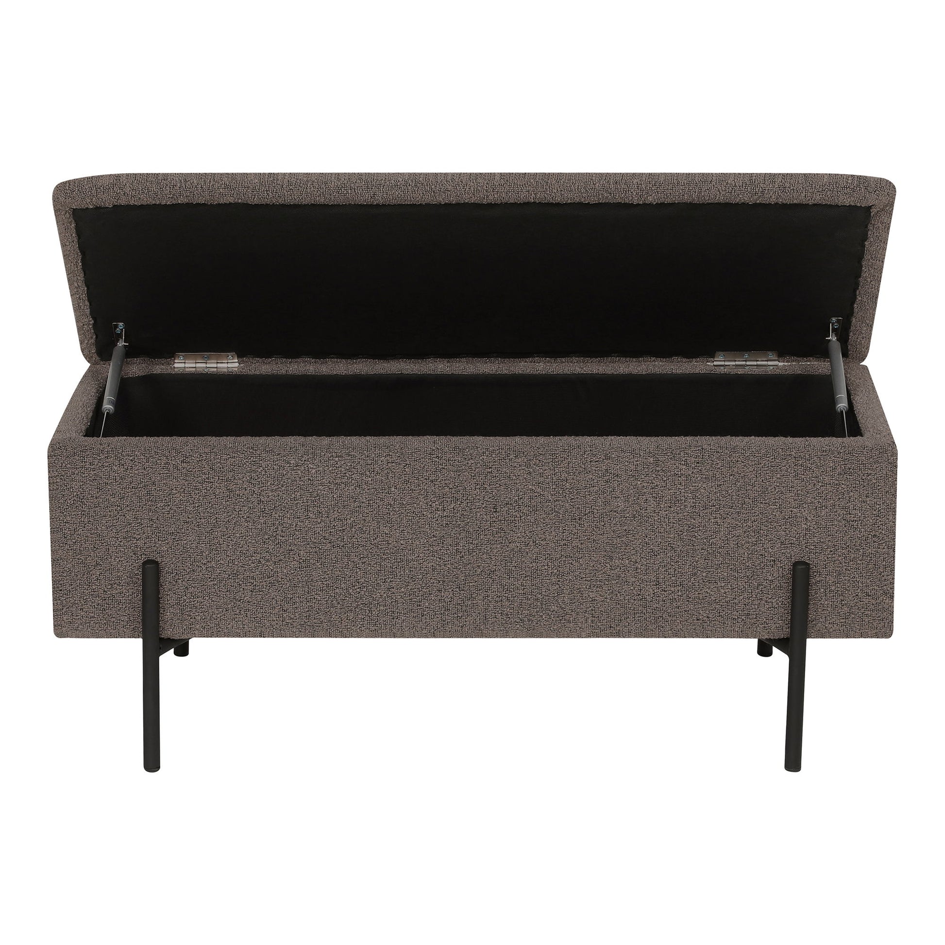Watford Bænk - Bænk Med Opbevaring, Bouclé, Brun 95X36,5X43 Cm, Hn1061 ⎮ 5713917036387 ⎮ 1409076 