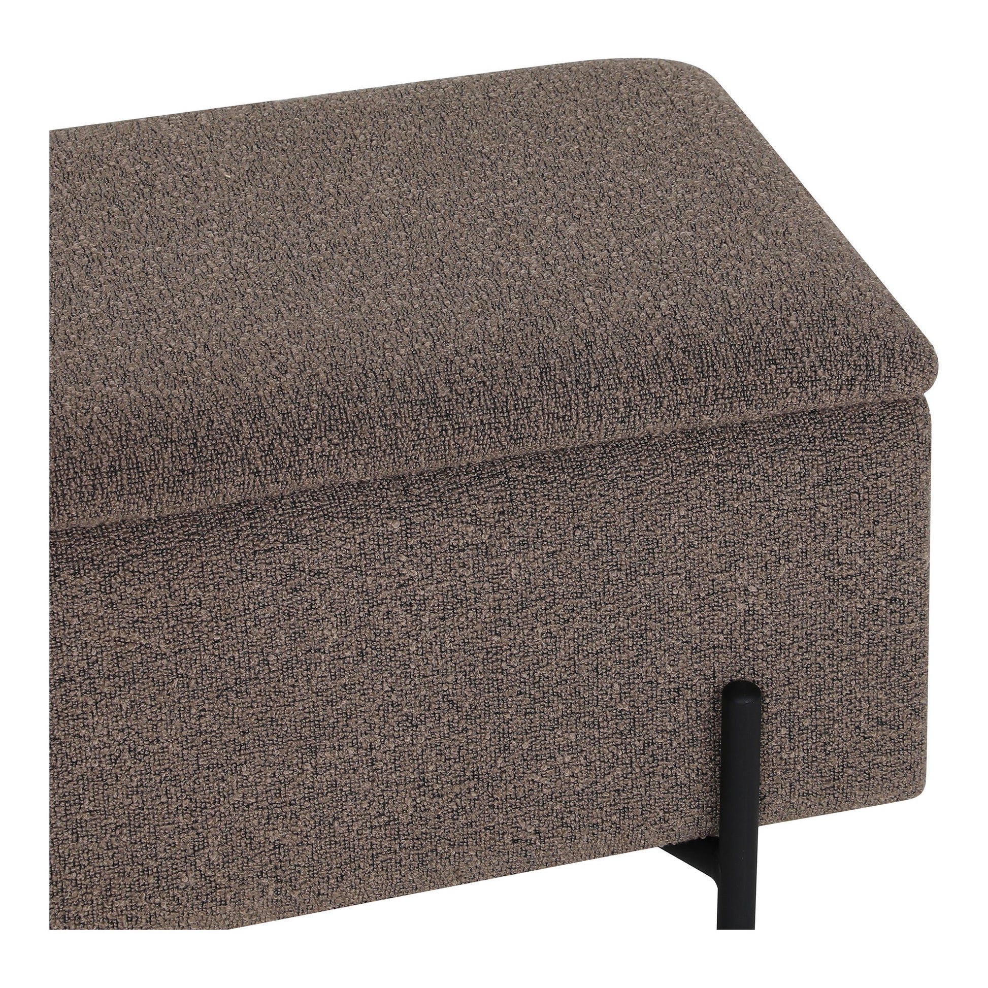 Watford Bænk - Bænk Med Opbevaring, Bouclé, Brun 95X36,5X43 Cm, Hn1061 ⎮ 5713917036387 ⎮ 1409076 