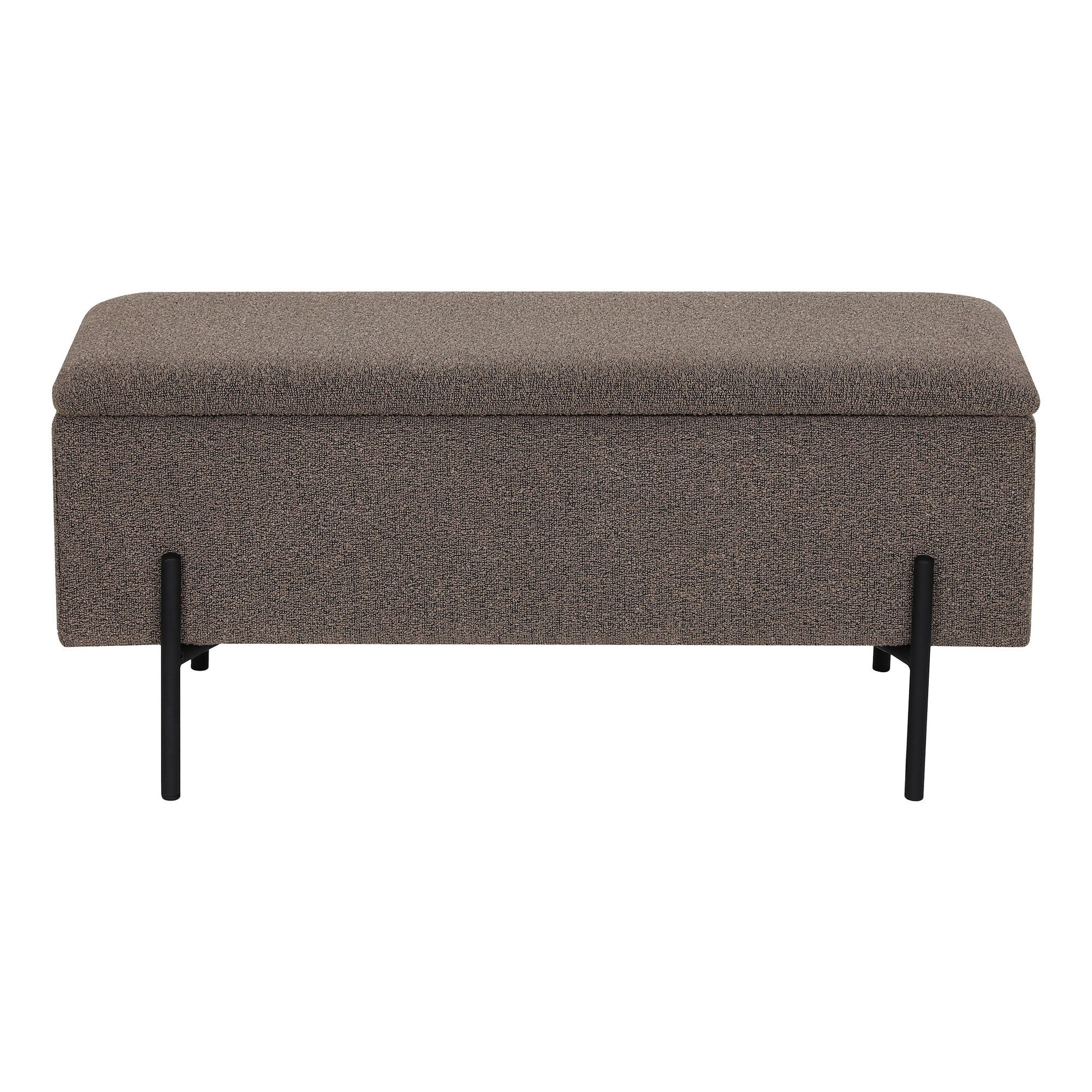 Watford Bænk - Bænk Med Opbevaring, Bouclé, Brun 95X36,5X43 Cm, Hn1061 ⎮ 5713917036387 ⎮ 1409076 
