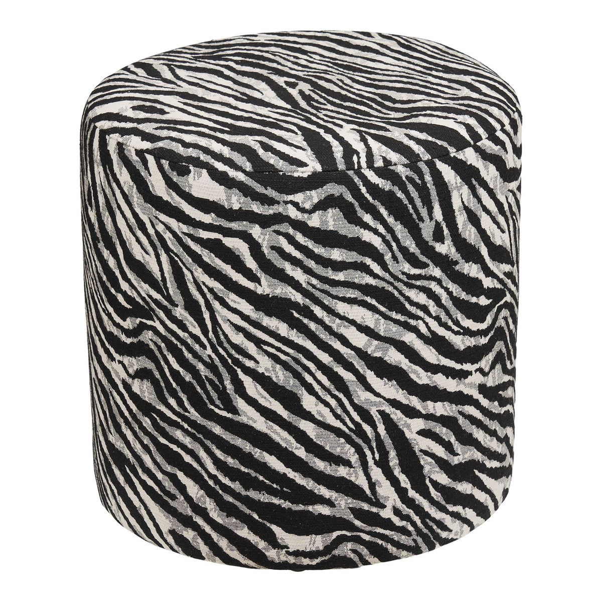 Kimberley Puf - Puf, Jacquard, Sort/Hvid Ø40X40 Cm, Hn1096 ⎮ 5713917046379 ⎮ 1501093 