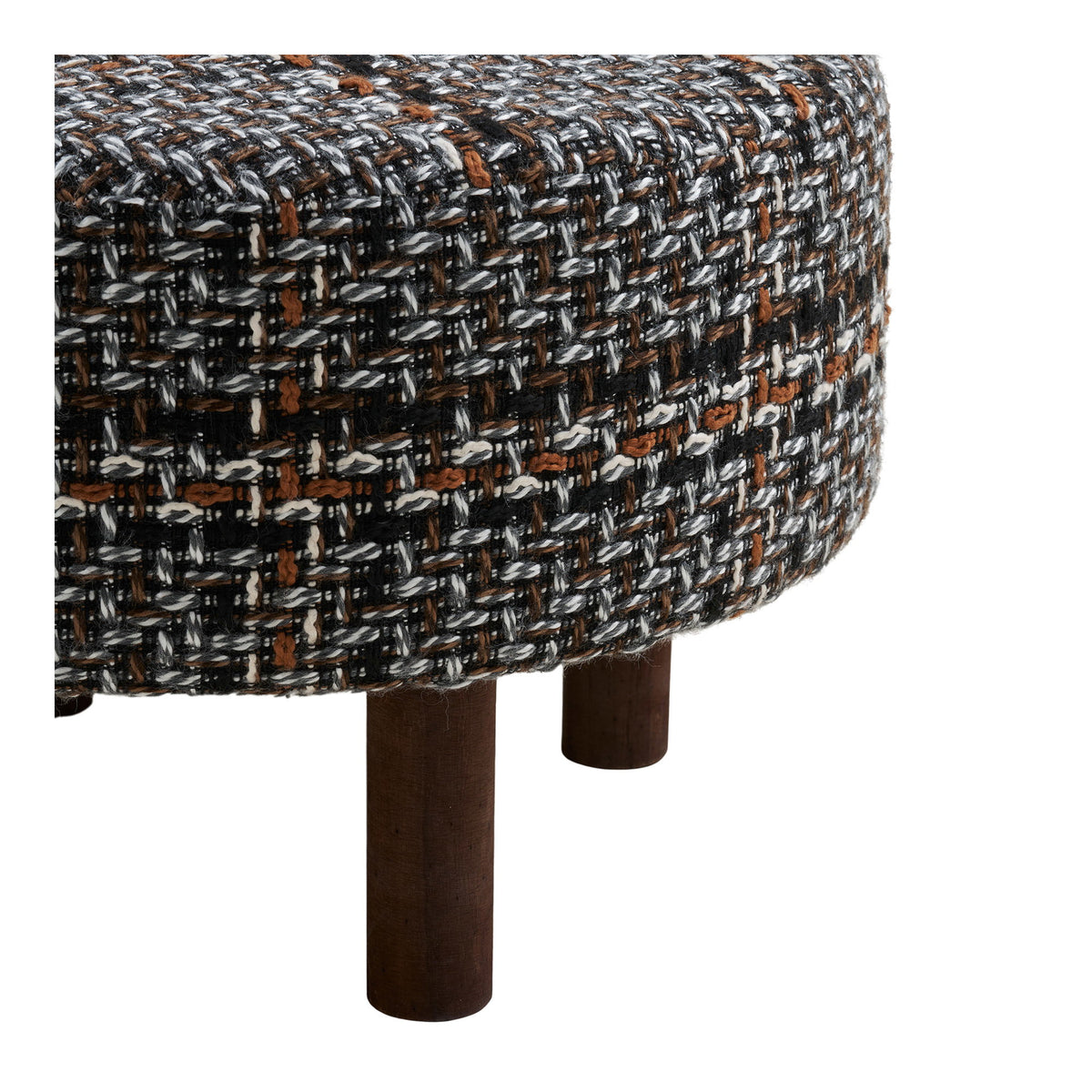 Falkirk Puf - Puf, Sort, Brune Ben Ø50X36 Cm, Hn1304 ⎮ 5713917043750 ⎮ 1501128 