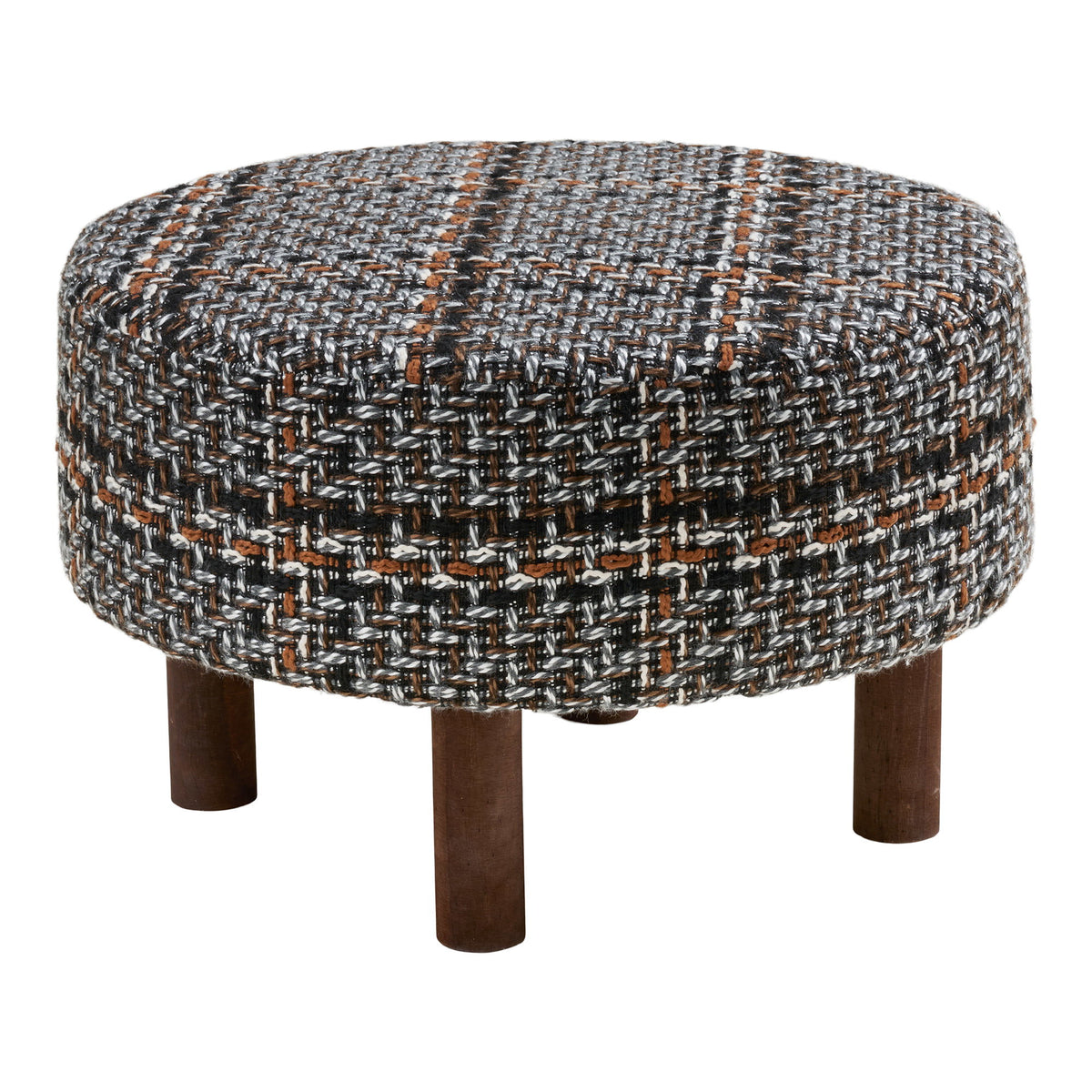 Falkirk Puf - Puf, Sort, Brune Ben Ø50X36 Cm, Hn1304 ⎮ 5713917043750 ⎮ 1501128 
