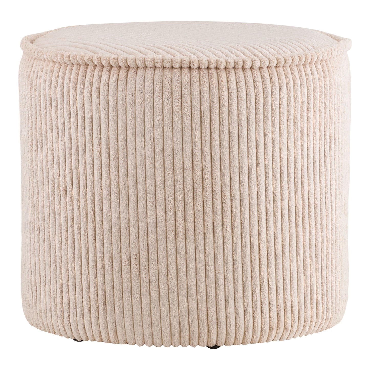 Taupo Puf - Puf, Fløjl, Beige Ø40X35 Cm, Hn1424 ⎮ 5713917041961 ⎮ 1501245 