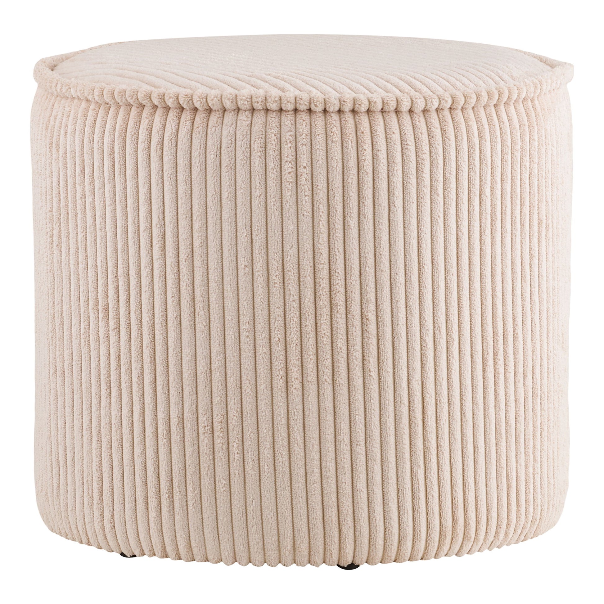 Taupo Puf - Puf, Fløjl, Beige Ø40X35 Cm, Hn1424 ⎮ 5713917041961 ⎮ 1501245 