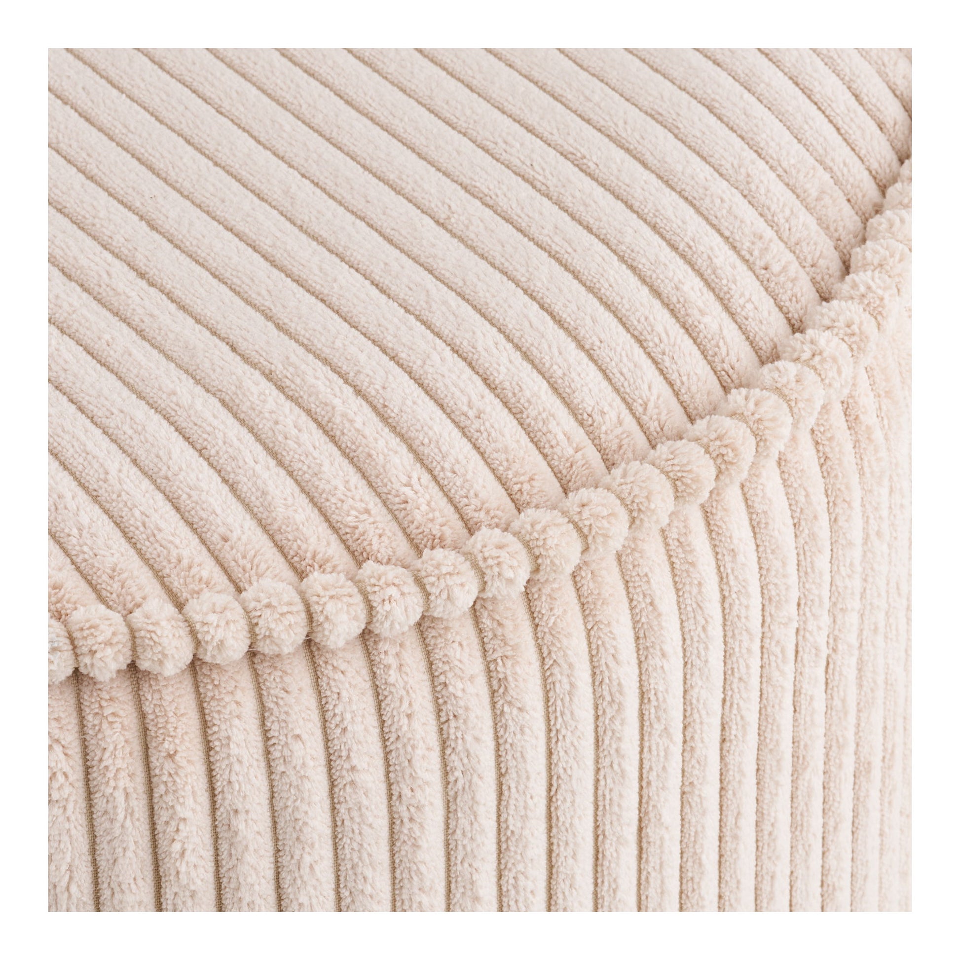 Taupo Puf - Puf, Fløjl, Beige Ø40X35 Cm, Hn1424 ⎮ 5713917041961 ⎮ 1501245 