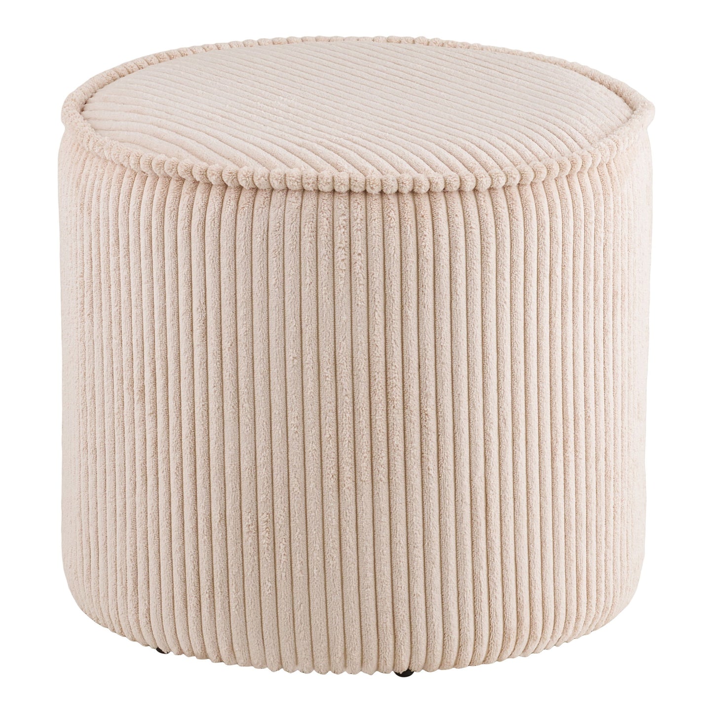 Taupo Puf - Puf, Fløjl, Beige Ø40X35 Cm, Hn1424 ⎮ 5713917041961 ⎮ 1501245 