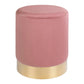 Gamby Puf - Puf, Velour, Rosa, Messing Farvet Kant Ø34X43 Cm, Hn1214 ⎮ 5713917004577 ⎮ 1504020 