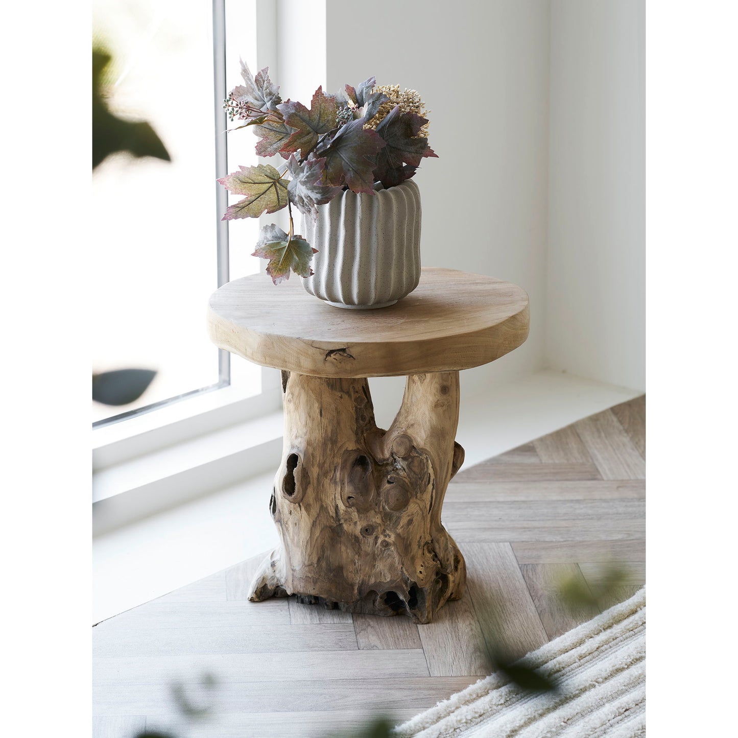 Palena Hjørnebord - Hjørnebord, Teak, Natur Ø40X45 Cm ⎮ 5713917037643 ⎮ 1601100 