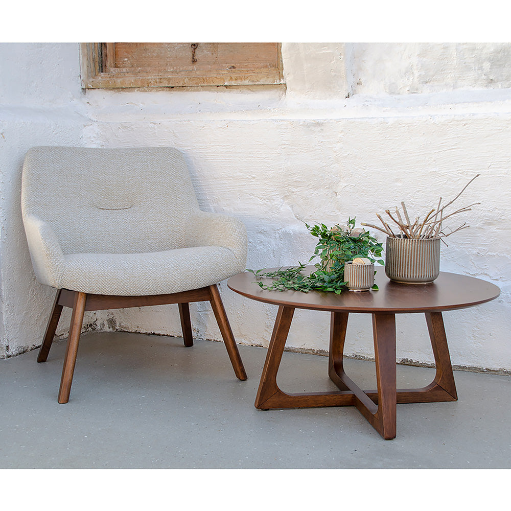 Hellerup Sofabord - Sofabord, Valnød Finer Ø75X36 Cm ⎮ 5713917008674 ⎮ 2101010 
