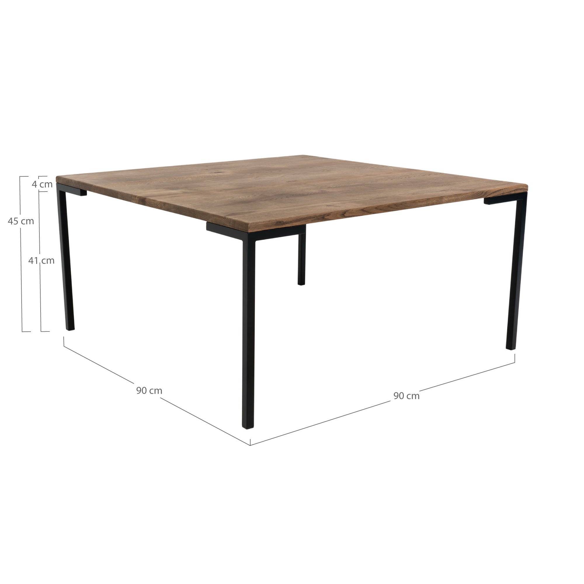 Lugano Sofabord - Sofabord, Smoked Olieret Eg 90X90X45 Cm ⎮ 5713917004980 ⎮ 2101143 