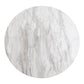 Bolzano Sofabord - Sofabord, Marmor Look Bordplade, Hvid, Sort Base Ø70X45 Cm ⎮ 5713917005451 ⎮ 2101163 