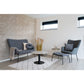 Bolzano Sofabord - Sofabord, Marmor Look Bordplade, Hvid, Sort Base Ø70X45 Cm ⎮ 5713917005451 ⎮ 2101163 