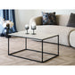 Vita Sofabord - Sofabord, Travertin Look, Sort Stel 90X60X45 Cm ⎮ 5713917038336 ⎮ 2101501 