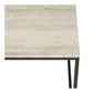 Vita Sofabord - Sofabord, Travertin Look, Sort Stel 90X60X45 Cm ⎮ 5713917038336 ⎮ 2101501 