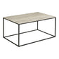 Vita Sofabord - Sofabord, Travertin Look, Sort Stel 90X60X45 Cm ⎮ 5713917038336 ⎮ 2101501 