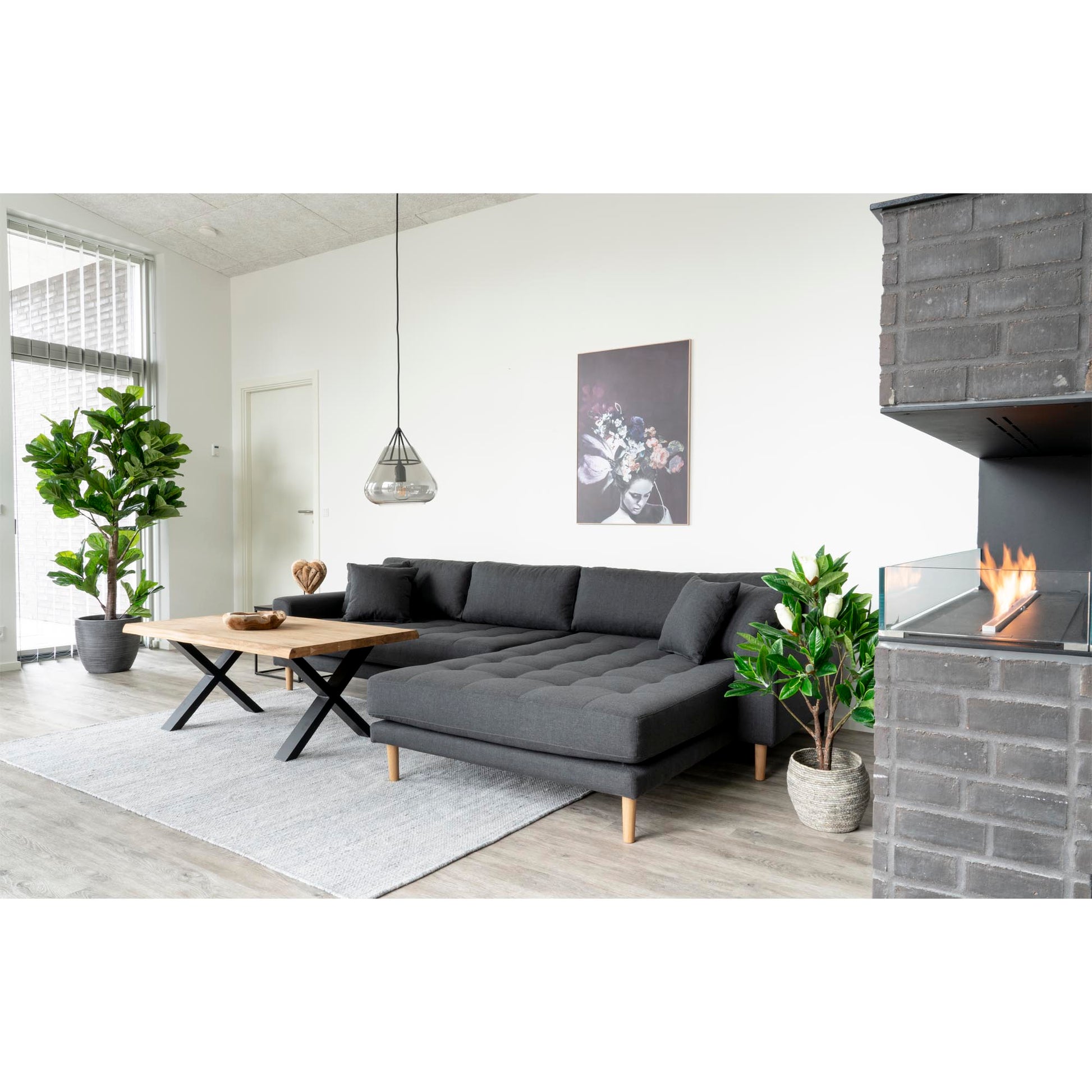 Toulon Sofabord - Sofabord Med Bølget Kant, Egetræ, Natur 70X120X50 Cm ⎮ 5713917005581 ⎮ 2101570 