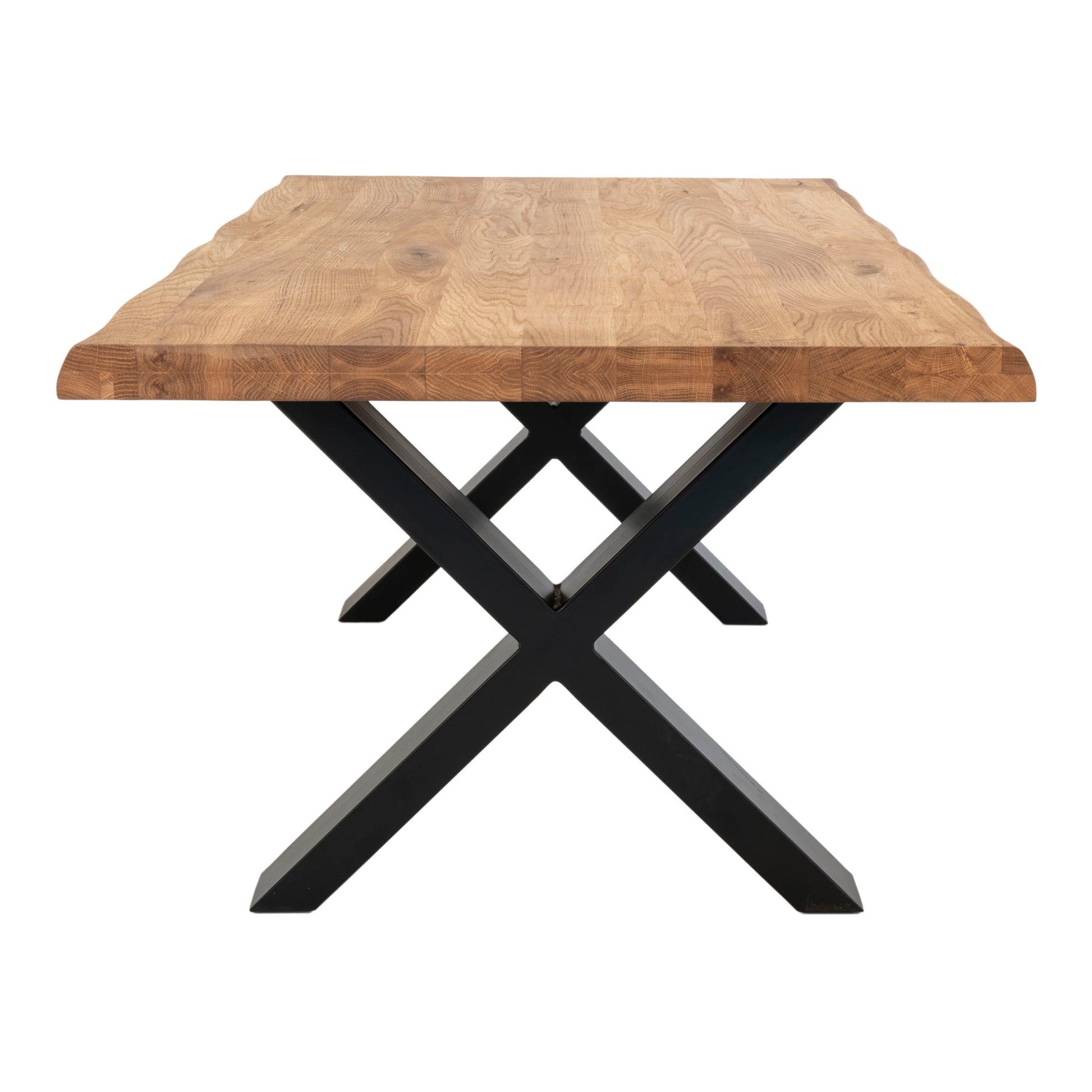 Toulon Sofabord - Sofabord Med Bølget Kant, Egetræ, Natur 70X120X50 Cm ⎮ 5713917005581 ⎮ 2101570 