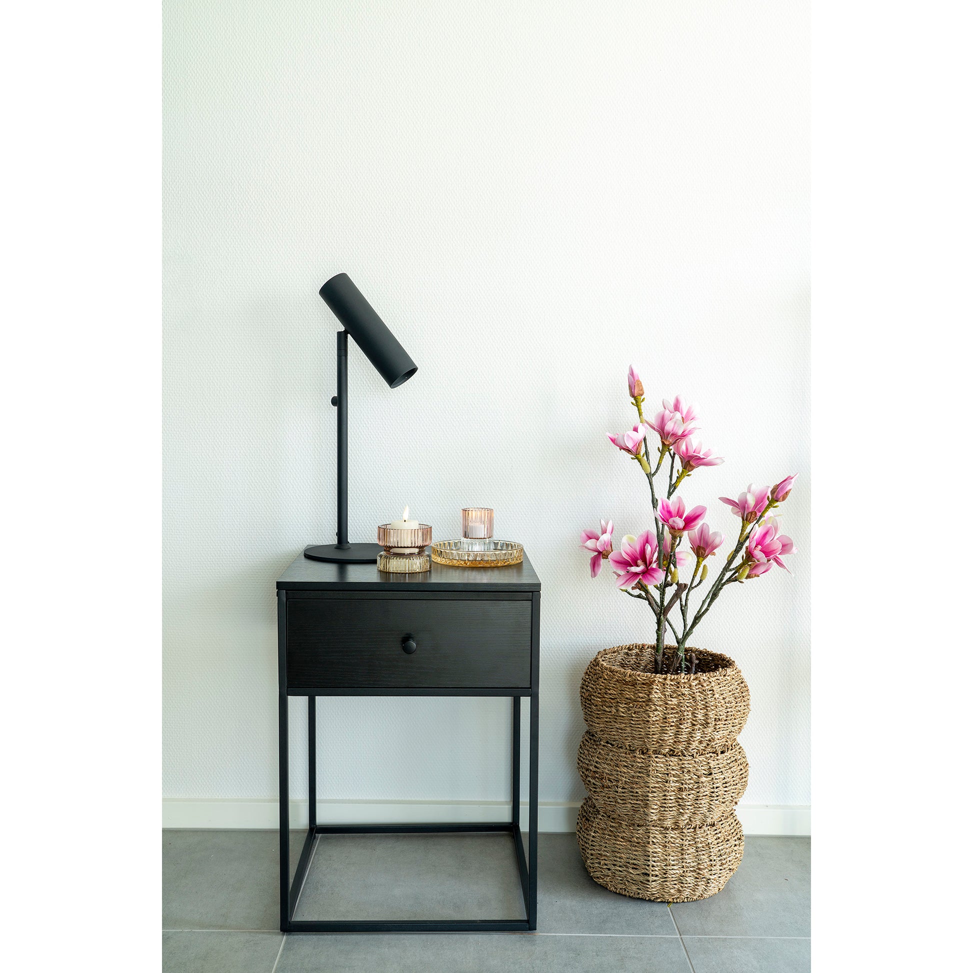 Vita Hjørnebord - Hjørnebord, 1 Skuffe, Sort, Sort Stel 40X40X55 Cm ⎮ 5713917023165 ⎮ 2101610 