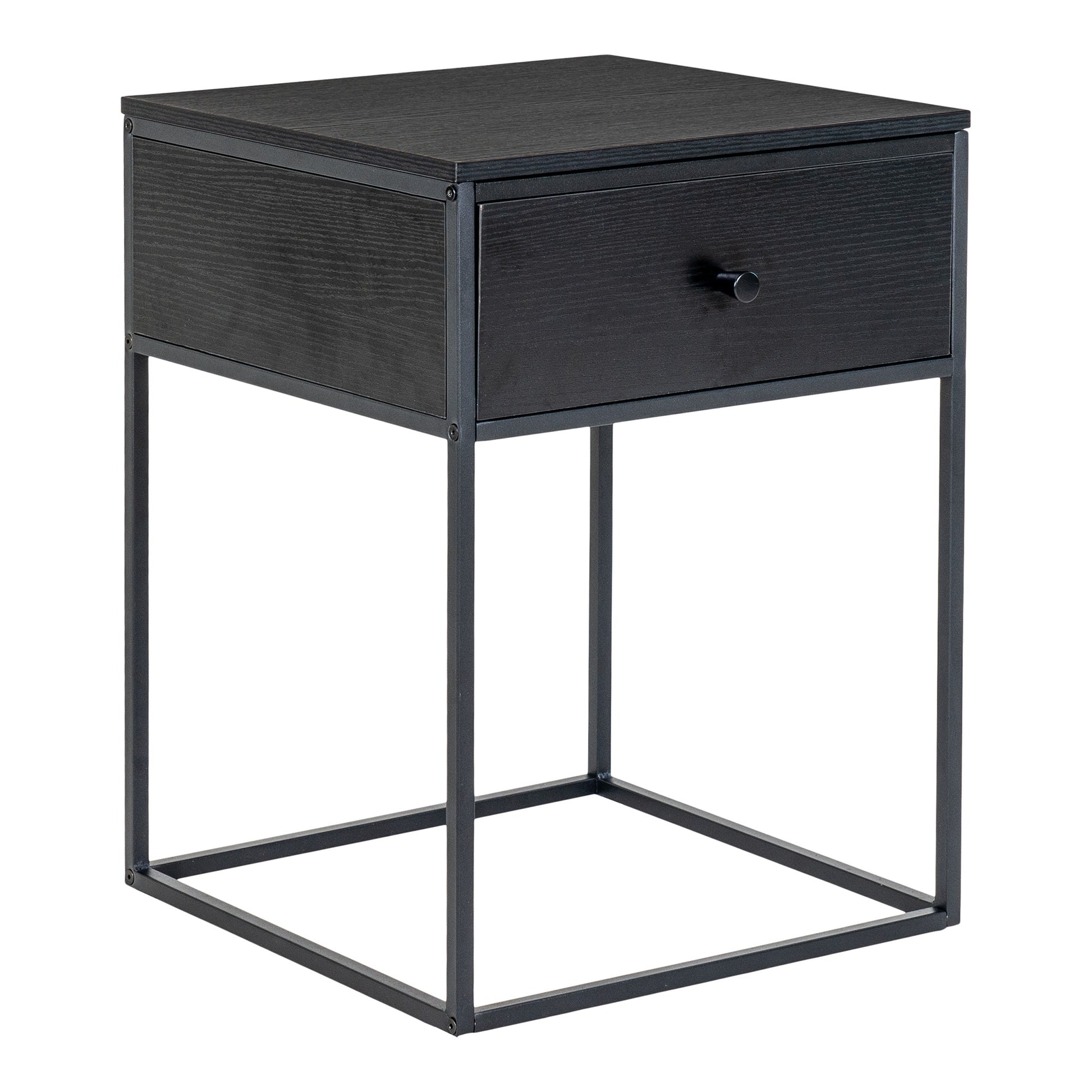 Vita Hjørnebord - Hjørnebord, 1 Skuffe, Sort, Sort Stel 40X40X55 Cm ⎮ 5713917023165 ⎮ 2101610 