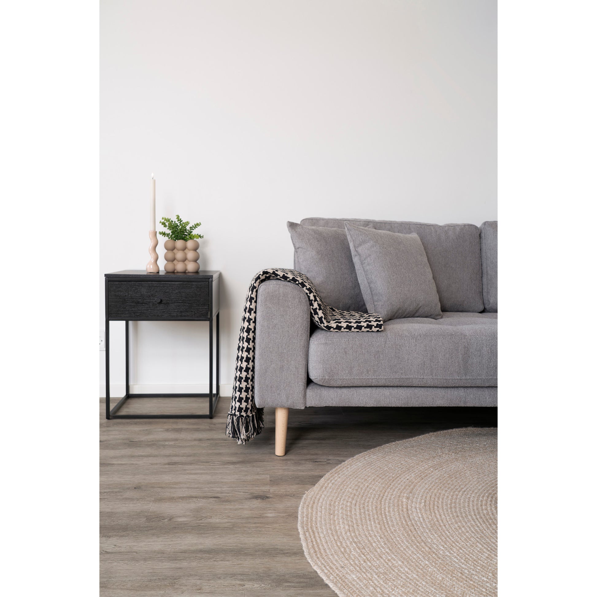 Vita Hjørnebord - Hjørnebord, 1 Skuffe, Sort, Sort Stel 40X40X55 Cm ⎮ 5713917023165 ⎮ 2101610 