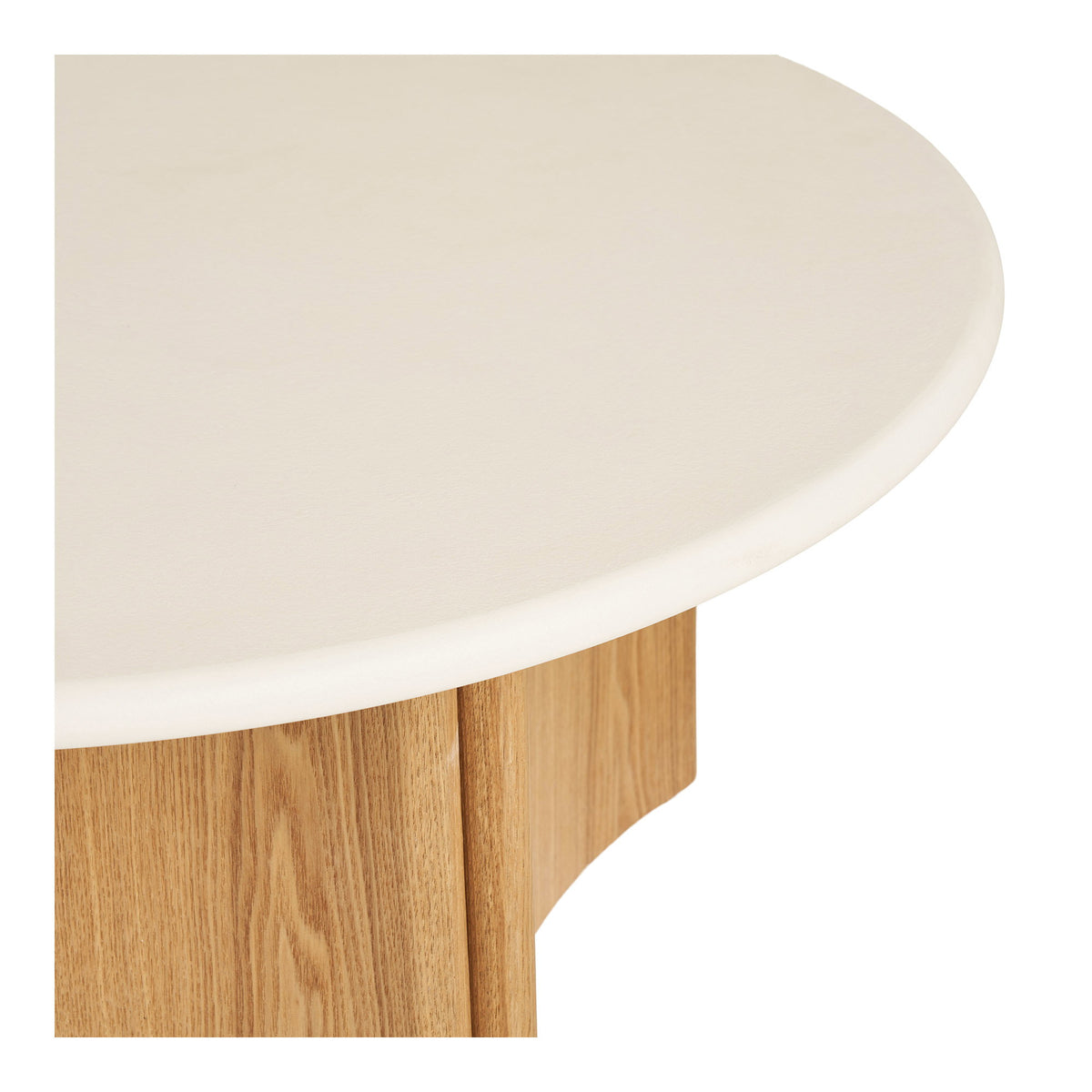 Motril Sofabord - Sofabord, Cement/Askefiner, Hvid/Natur Ø80X37 Cm ⎮ 5713917045624 ⎮ 2101615 