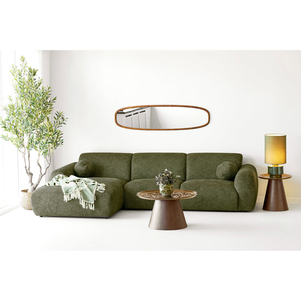 Orvieto Sofabord - Sofabord, Askefiner/Glas, Brun Ø80X42 Cm ⎮ 5713917047369 ⎮ 2101620 