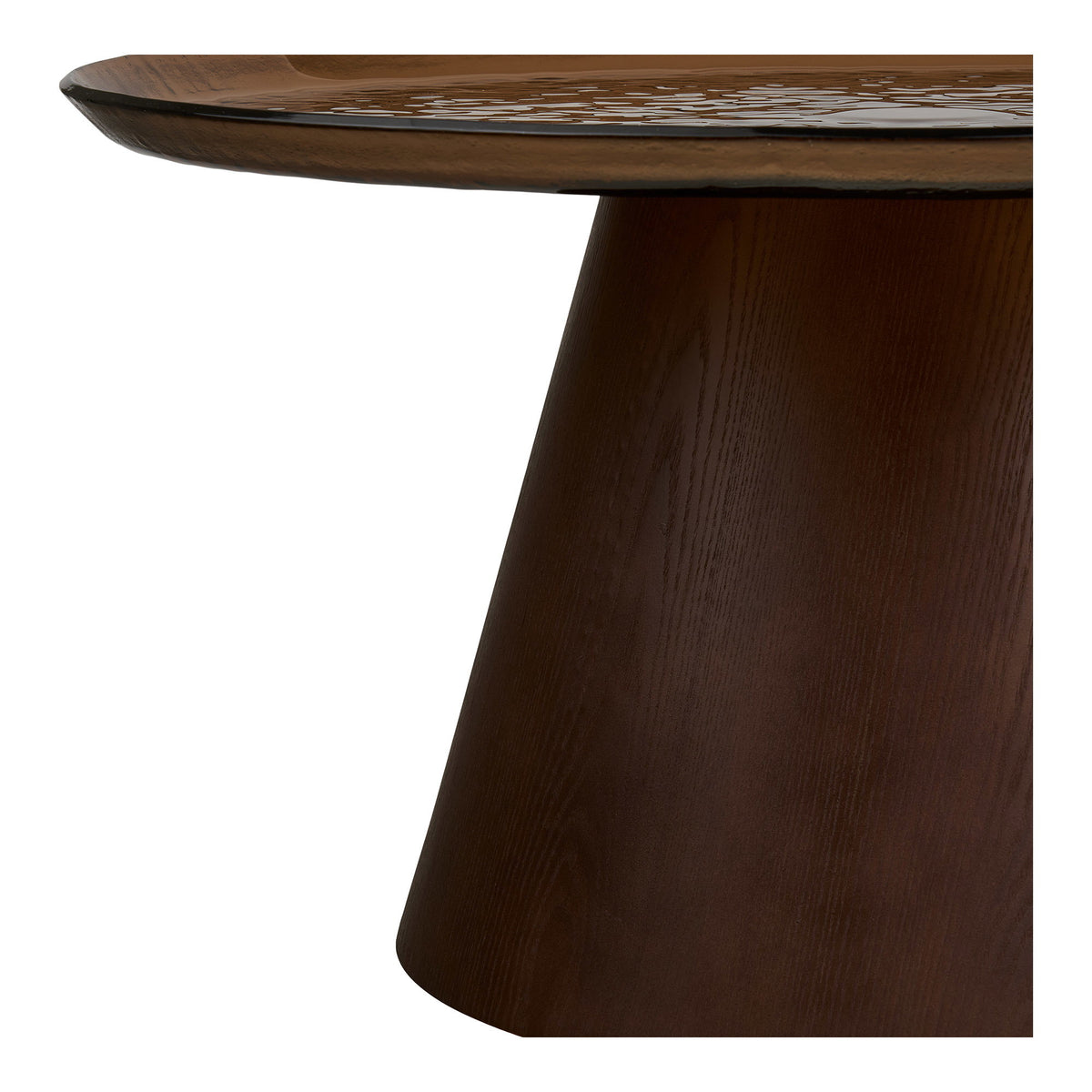 Orvieto Sofabord - Sofabord, Askefiner/Glas, Brun Ø80X42 Cm ⎮ 5713917047369 ⎮ 2101620 