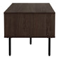 Kyoto Sofabord - Sofabord, 2 Skuffer, Egefiner, Smoked, Sorte Metalben 50X100X45 Cm ⎮ 5713917032501 ⎮ 2102051 